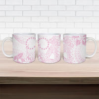 Candy Pink Kuki Airani Tapakau Ceramic Mug Tribal Anchor Mix Tiare