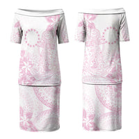 Candy Pink Kuki Airani Tapakau Couples Matching Puletasi and Hawaiian Shirt Tribal Anchor Mix Tiare LT7 - Polynesian Pride