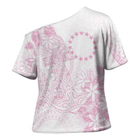 Candy Pink Kuki Airani Tapakau Cross Shoulder Shirt Tribal Anchor Mix Tiare
