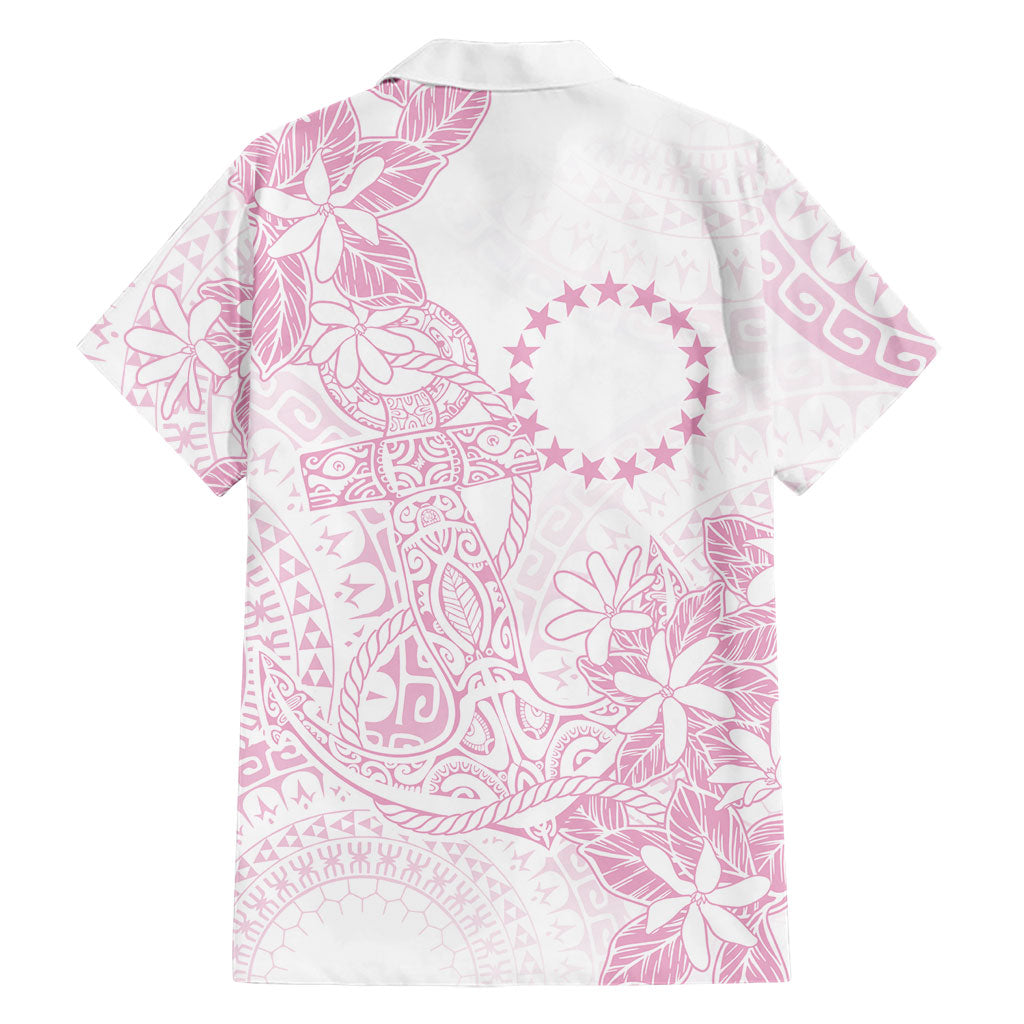 Candy Pink Kuki Airani Tapakau Family Matching Off Shoulder Maxi Dress and Hawaiian Shirt Tribal Anchor Mix Tiare LT7 - Polynesian Pride