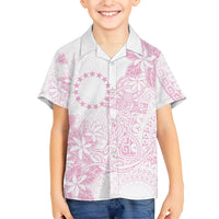 Candy Pink Kuki Airani Tapakau Family Matching Off Shoulder Maxi Dress and Hawaiian Shirt Tribal Anchor Mix Tiare LT7 Son's Shirt Candy Pink - Polynesian Pride