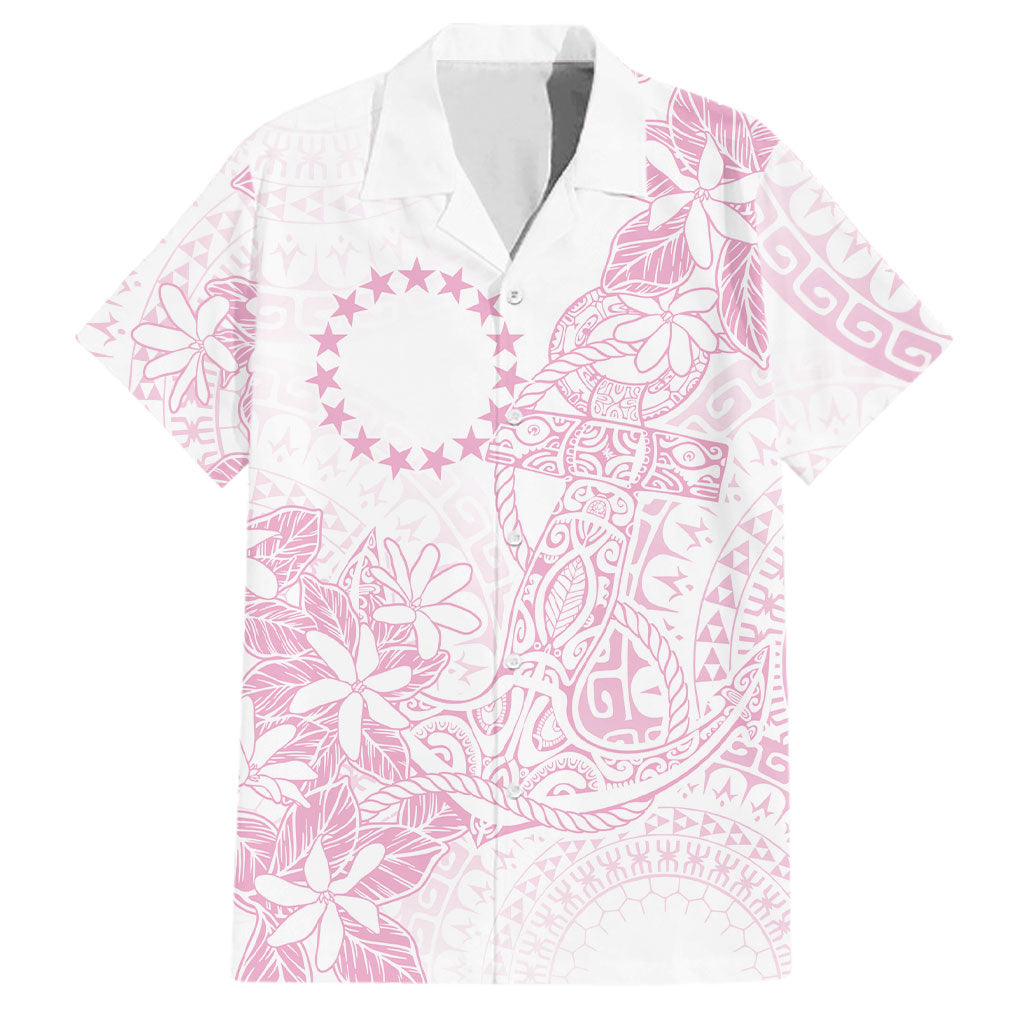 Candy Pink Kuki Airani Tapakau Family Matching Off Shoulder Short Dress and Hawaiian Shirt Tribal Anchor Mix Tiare LT7 Dad's Shirt - Short Sleeve Candy Pink - Polynesian Pride