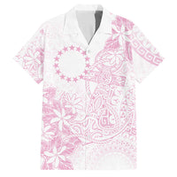 Candy Pink Kuki Airani Tapakau Family Matching Off Shoulder Short Dress and Hawaiian Shirt Tribal Anchor Mix Tiare LT7 Dad's Shirt - Short Sleeve Candy Pink - Polynesian Pride