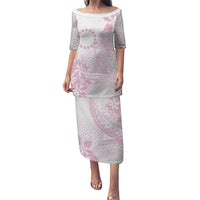 Candy Pink Kuki Airani Tapakau Family Matching Puletasi and Hawaiian Shirt Tribal Anchor Mix Tiare LT7 Mom's Dress Candy Pink - Polynesian Pride
