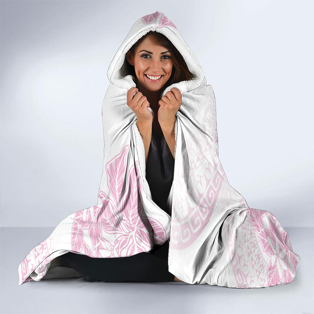 Candy Pink Kuki Airani Tapakau Hooded Blanket Tribal Anchor Mix Tiare