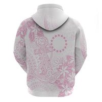 Candy Pink Kuki Airani Tapakau Hoodie Tribal Anchor Mix Tiare