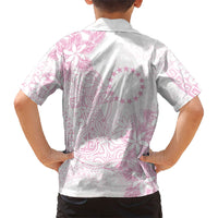 Candy Pink Kuki Airani Tapakau Kid Hawaiian Shirt Tribal Anchor Mix Tiare LT7 - Polynesian Pride