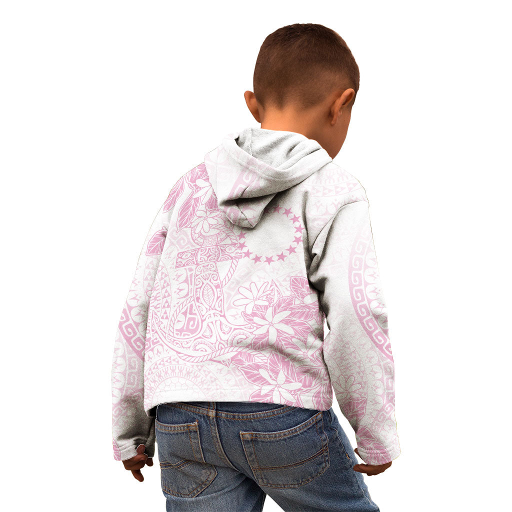 Candy Pink Kuki Airani Tapakau Kid Hoodie Tribal Anchor Mix Tiare LT7 - Polynesian Pride