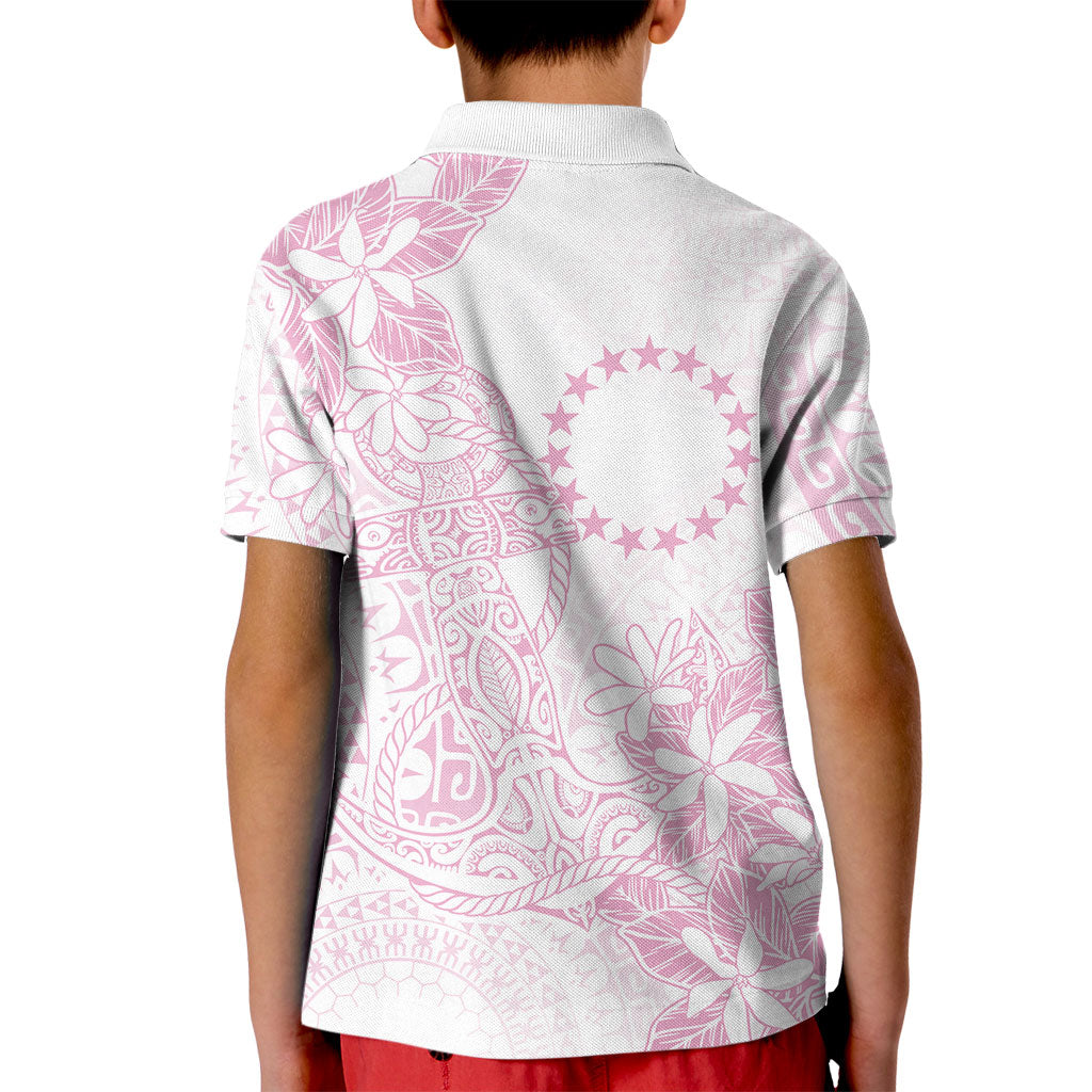 Candy Pink Kuki Airani Tapakau Kid Polo Shirt Tribal Anchor Mix Tiare LT7 - Polynesian Pride