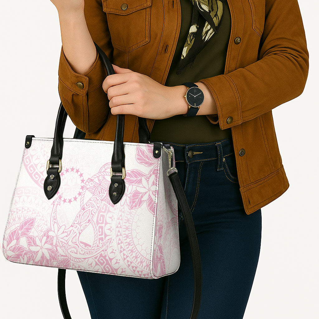 Candy Pink Kuki Airani Tapakau Leather Bag Tribal Anchor Mix Tiare LT7 - Polynesian Pride