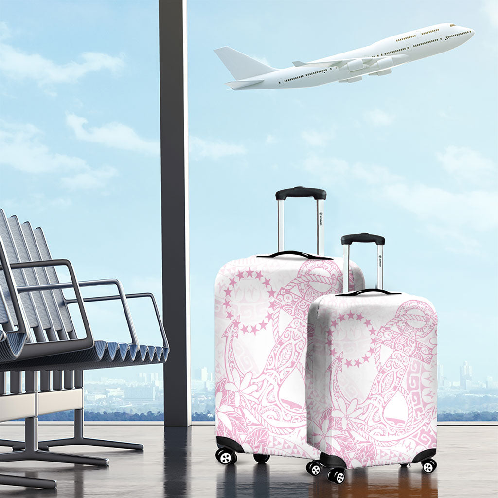 Candy Pink Kuki Airani Tapakau Luggage Cover Tribal Anchor Mix Tiare LT7 - Polynesian Pride