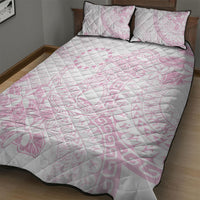 Candy Pink Kuki Airani Tapakau Quilt Bed Set Tribal Anchor Mix Tiare