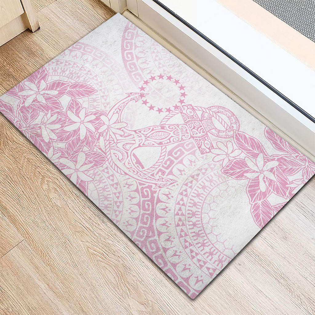 Candy Pink Kuki Airani Tapakau Rubber Doormat Tribal Anchor Mix Tiare