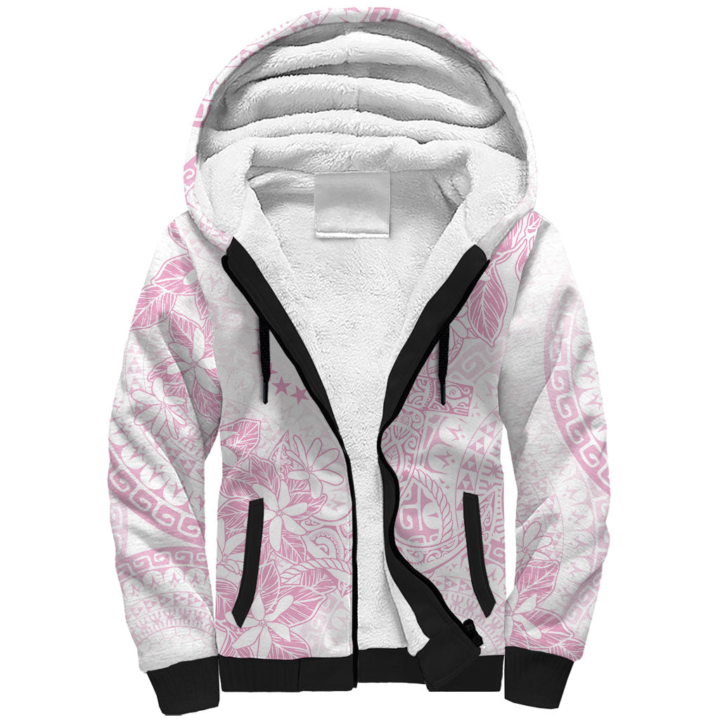 Candy Pink Kuki Airani Tapakau Sherpa Hoodie Tribal Anchor Mix Tiare LT7 Unisex Candy Pink - Polynesian Pride