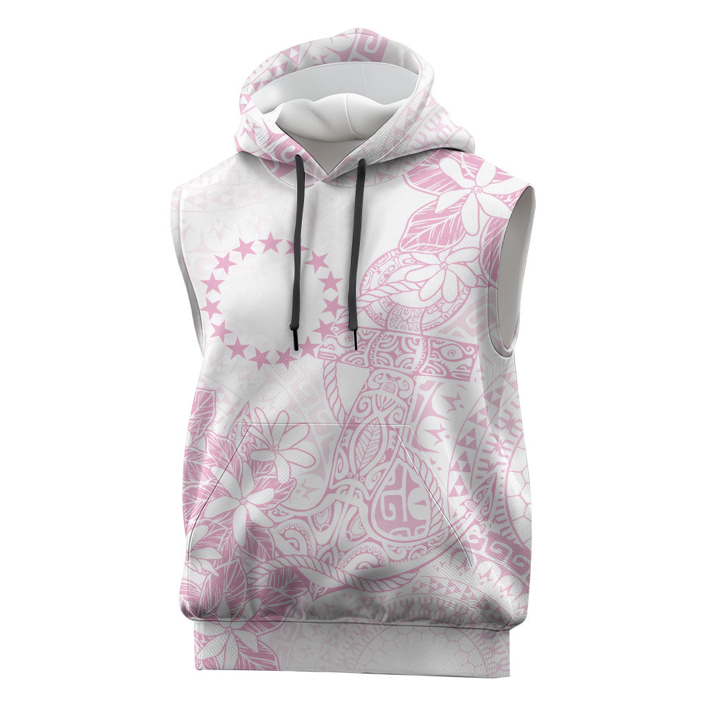 Candy Pink Kuki Airani Tapakau Sleeveless Hoodie Tribal Anchor Mix Tiare LT7 Candy Pink - Polynesian Pride