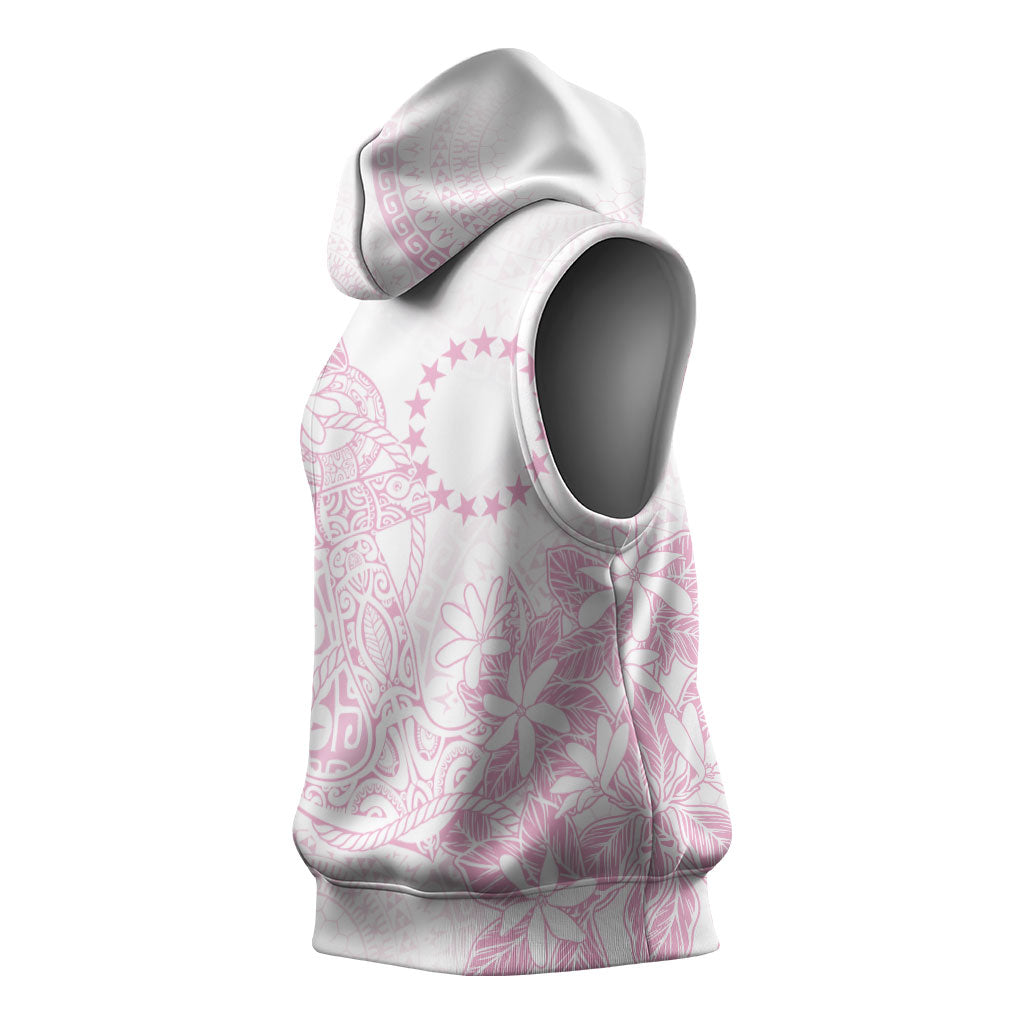Candy Pink Kuki Airani Tapakau Sleeveless Hoodie Tribal Anchor Mix Tiare LT7 - Polynesian Pride