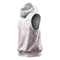 Candy Pink Kuki Airani Tapakau Sleeveless Hoodie Tribal Anchor Mix Tiare LT7 - Polynesian Pride