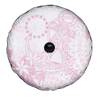 Candy Pink Kuki Airani Tapakau Spare Tire Cover Tribal Anchor Mix Tiare LT7 - Polynesian Pride