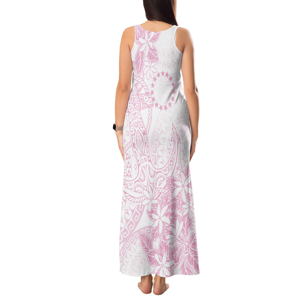 Candy Pink Kuki Airani Tapakau Tank Maxi Dress Tribal Anchor Mix Tiare LT7 - Polynesian Pride