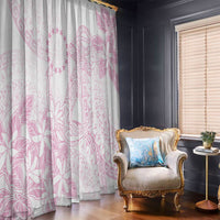 Candy Pink Kuki Airani Tapakau Window Curtain Tribal Anchor Mix Tiare