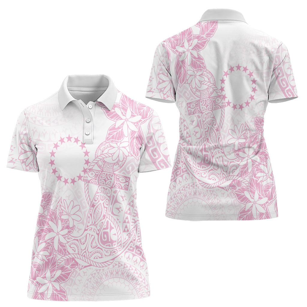 Candy Pink Kuki Airani Tapakau Women Polo Shirt Tribal Anchor Mix Tiare LT7 - Polynesian Pride
