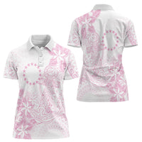 Candy Pink Kuki Airani Tapakau Women Polo Shirt Tribal Anchor Mix Tiare LT7 - Polynesian Pride