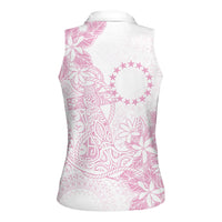 Candy Pink Kuki Airani Tapakau Women Sleeveless Polo Shirt Tribal Anchor Mix Tiare LT7 - Polynesian Pride