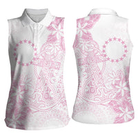Candy Pink Kuki Airani Tapakau Women Sleeveless Polo Shirt Tribal Anchor Mix Tiare LT7 - Polynesian Pride