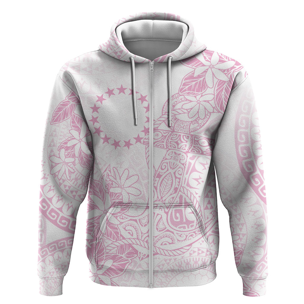 Candy Pink Kuki Airani Tapakau Zip Hoodie Tribal Anchor Mix Tiare LT7 Zip Hoodie Candy Pink - Polynesian Pride