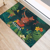 Hawaii Hula Girl Vintage Rubber Doormat Tropical Forest LT7 - Polynesian Pride