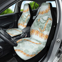 Hawaii Kaho'olawe Island Flowers Lei Car Seat Cover Silver Hinahina Kū Kahakai