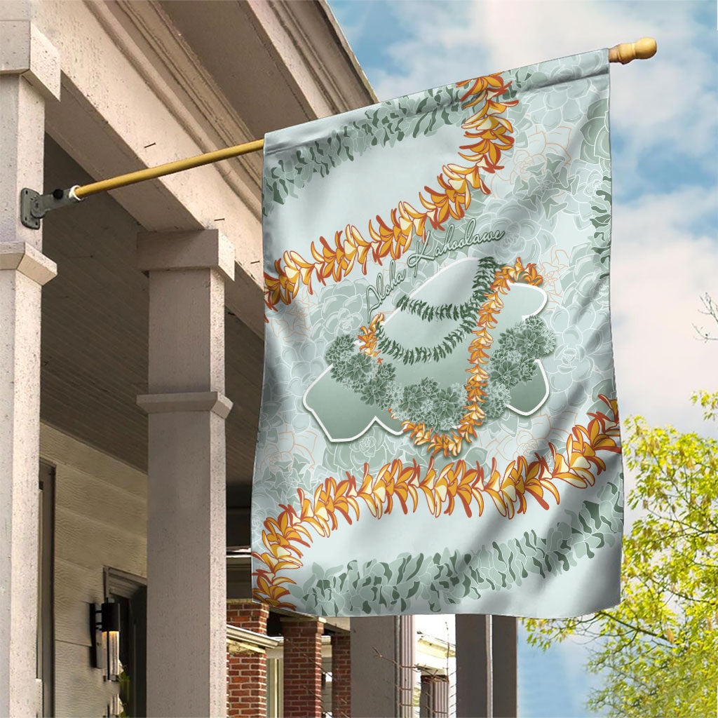 Hawaii Kaho'olawe Island Flowers Lei Garden Flag Silver Hinahina Kū Kahakai LT7 House Flag Silver - Polynesian Pride