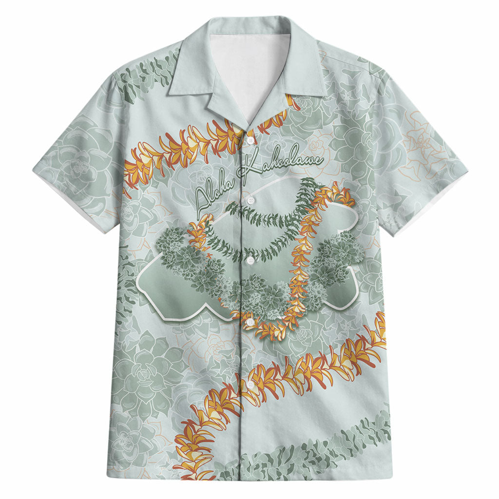 Hawaii Kaho'olawe Island Flowers Lei Hawaiian Shirt Silver Hinahina Kū Kahakai LT7 Silver - Polynesian Pride