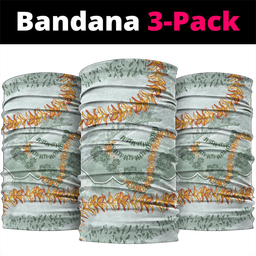 Hawaii Kaho'olawe Island Flowers Lei Neck Gaiter Silver Hinahina Kū Kahakai LT7 package One Size: 25*50cm Silver - Polynesian Pride