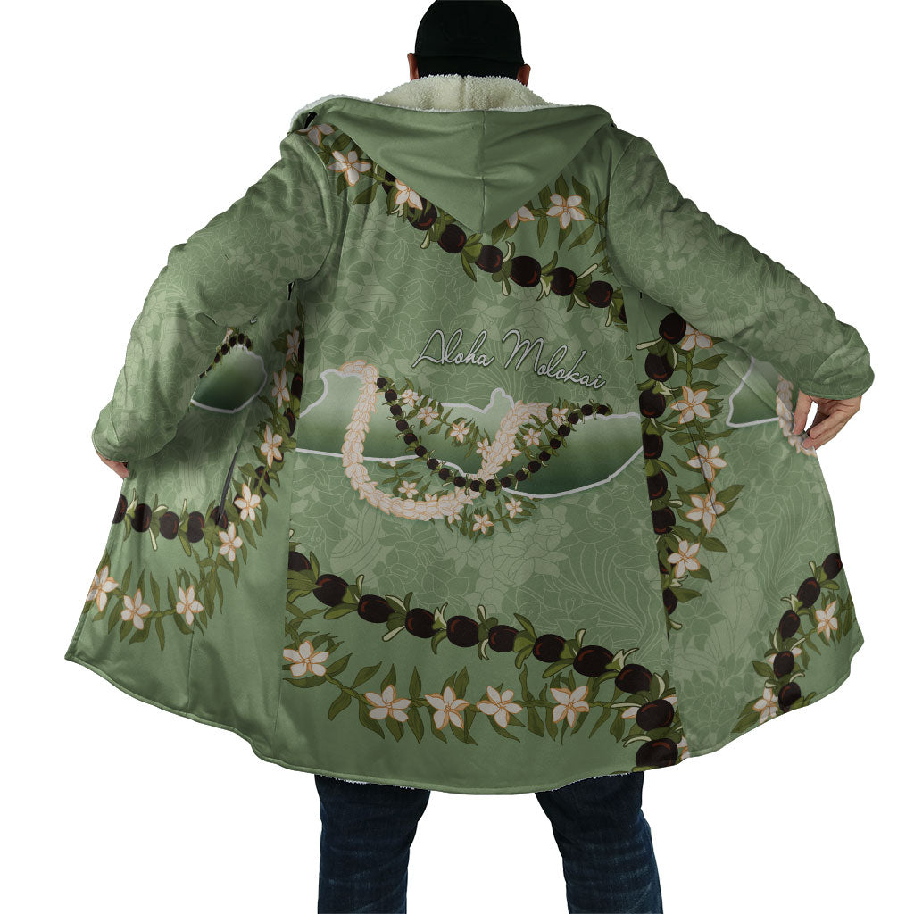 Hawaii Molokai Island Flowers Lei Cloak Kukui Nut Mossy Green