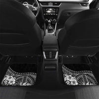 Kia Orana Cook Islands Car Mats Tiare and Stars LT7 Set 2pcs - Back Black - Polynesian Pride