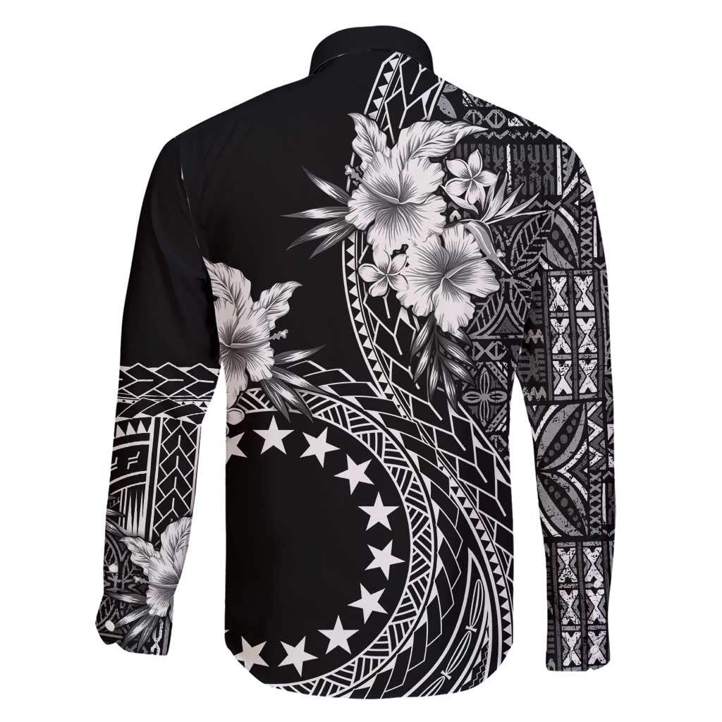 Kia Orana Cook Islands Family Matching Short Sleeve Bodycon Dress and Hawaiian Shirt Tiare and Stars LT7 - Polynesian Pride