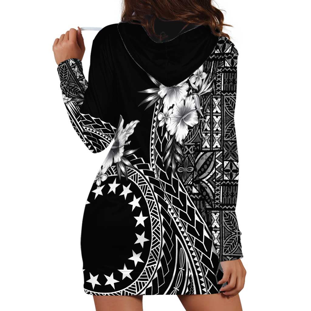 Kia Orana Cook Islands Hoodie Dress Tiare and Stars LT7 - Polynesian Pride