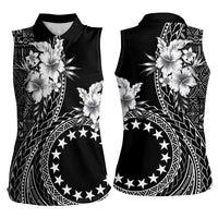 Kia Orana Cook Islands Women Sleeveless Polo Shirt Tiare and Stars LT7 - Polynesian Pride