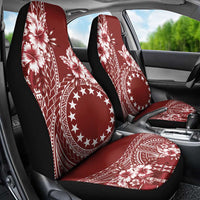 Kia Orana Cook Islands Car Seat Cover Tiare and Stars - Scarlet LT7 - Polynesian Pride