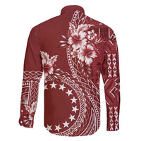 Kia Orana Cook Islands Family Matching Mermaid Dress and Hawaiian Shirt Tiare and Stars - Scarlet LT7 - Polynesian Pride