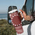 Kia Orana Cook Islands Tumbler With Handle Tiare & Stars - Scarlet