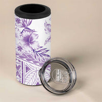 Kia Orana Cook Islands 4 in 1 Can Cooler Tumbler Tiare & Stars - Lavender LT7 - Polynesian Pride