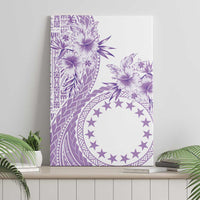 Kia Orana Cook Islands Canvas Wall Art Tiare and Stars - Lavender LT7 - Polynesian Pride