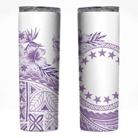 Kia Orana Cook Islands Skinny Tumbler Tiare & Stars - Lavender LT7 Lavender - Polynesian Pride