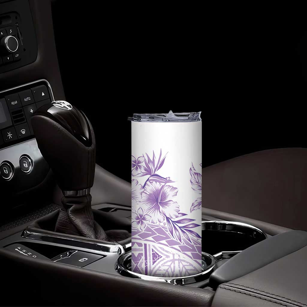 Kia Orana Cook Islands Skinny Tumbler Tiare & Stars - Lavender LT7 - Polynesian Pride