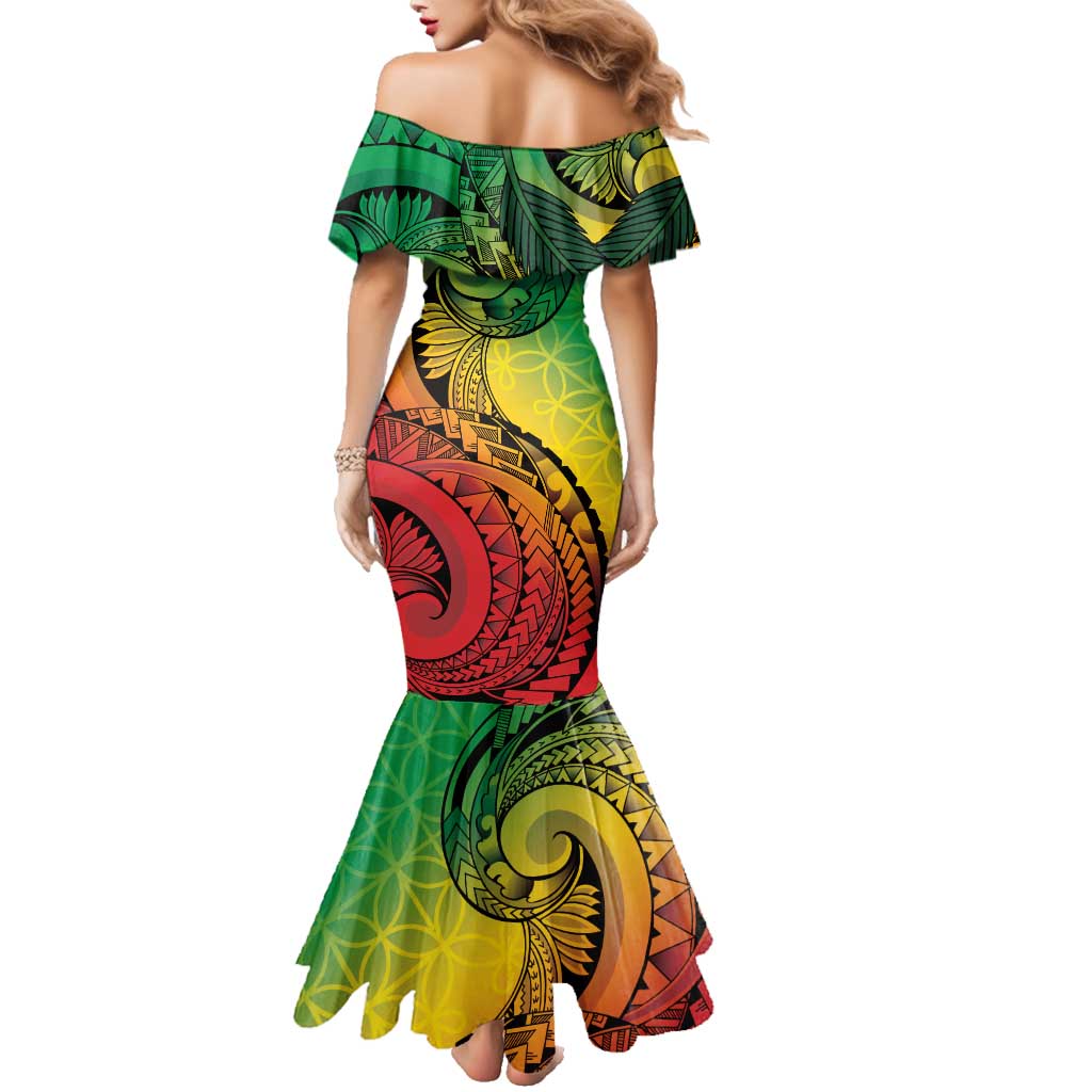 Vanuatu 45th Independence Anniversary Family Matching Mermaid Dress and Hawaiian Shirt Ni-Van Sandroing LT7 - Polynesian Pride