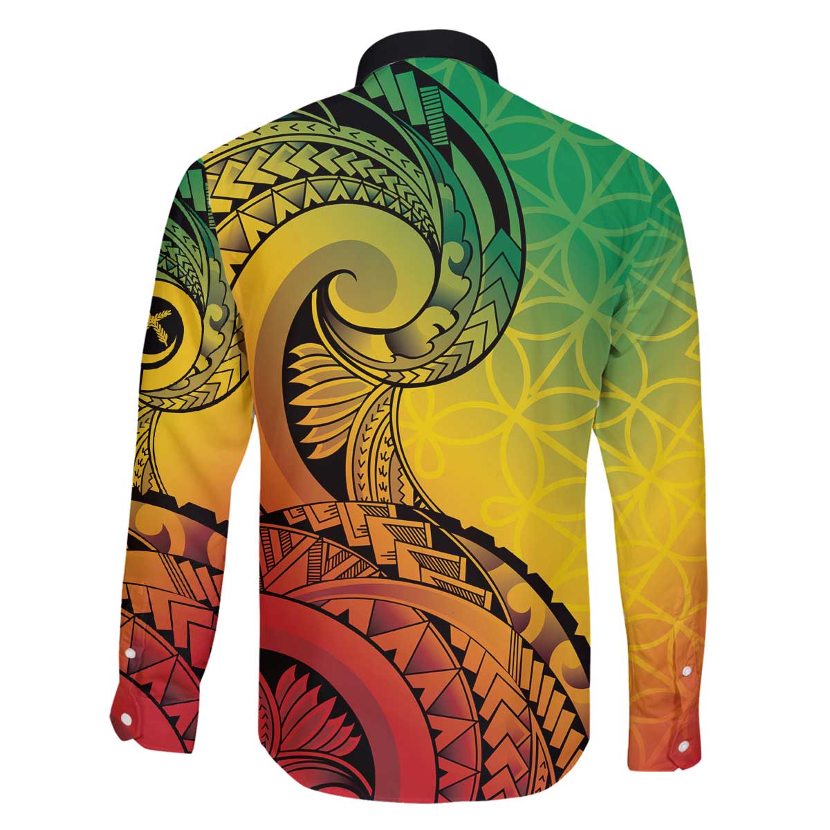 Vanuatu 45th Independence Anniversary Family Matching Off The Shoulder Long Sleeve Dress and Hawaiian Shirt Ni-Van Sandroing LT7 - Polynesian Pride