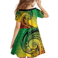 Vanuatu 45th Independence Anniversary Family Matching Off Shoulder Maxi Dress and Hawaiian Shirt Ni-Van Sandroing LT7 - Polynesian Pride