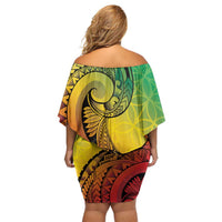 Vanuatu 45th Independence Anniversary Family Matching Off Shoulder Short Dress and Hawaiian Shirt Ni-Van Sandroing LT7 - Polynesian Pride